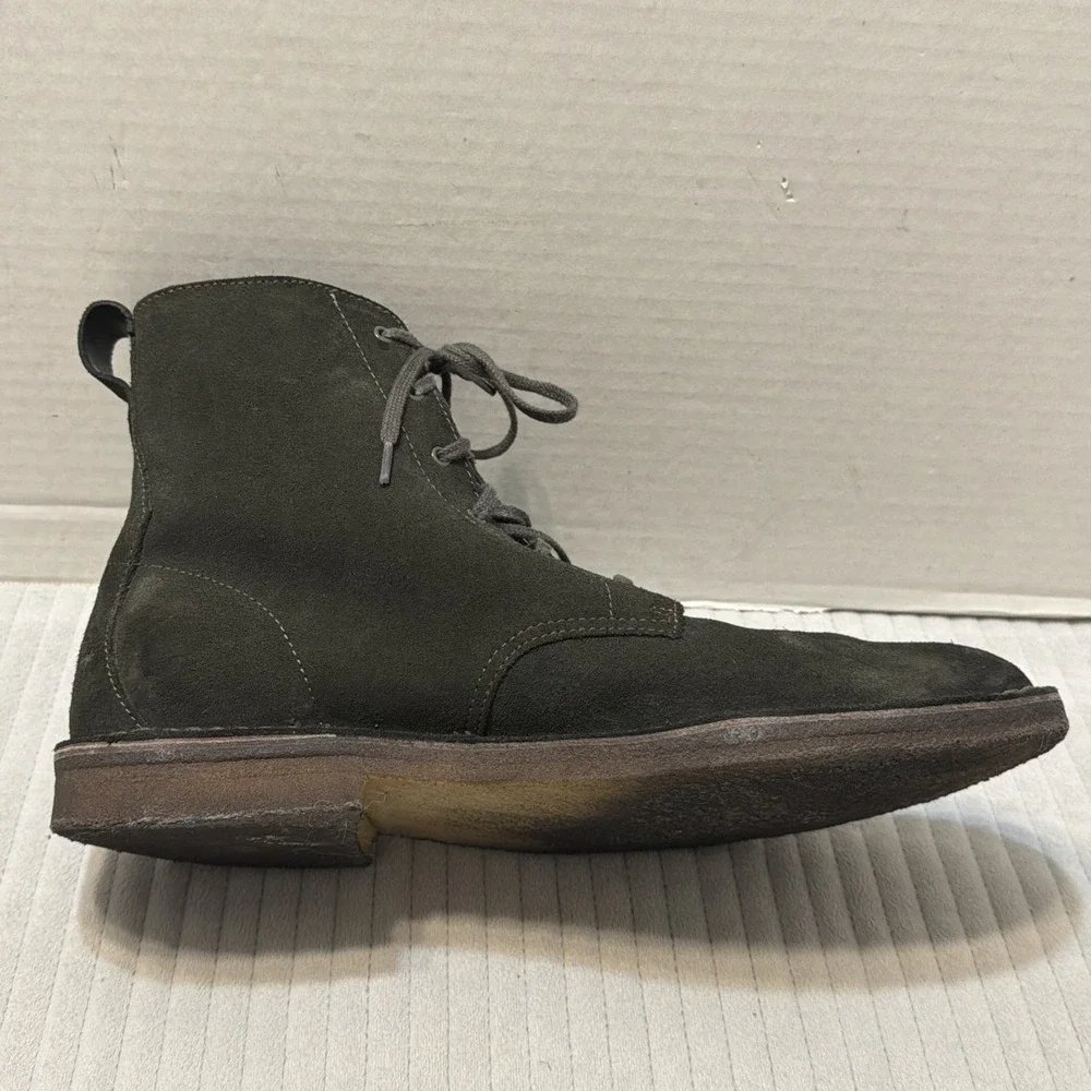 Clarks Originals Dark Brown Charles F Stead Suede Desert Hi Top Boots Size 12 M